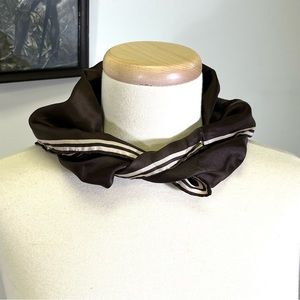 Vintage Dior brown silk scarf